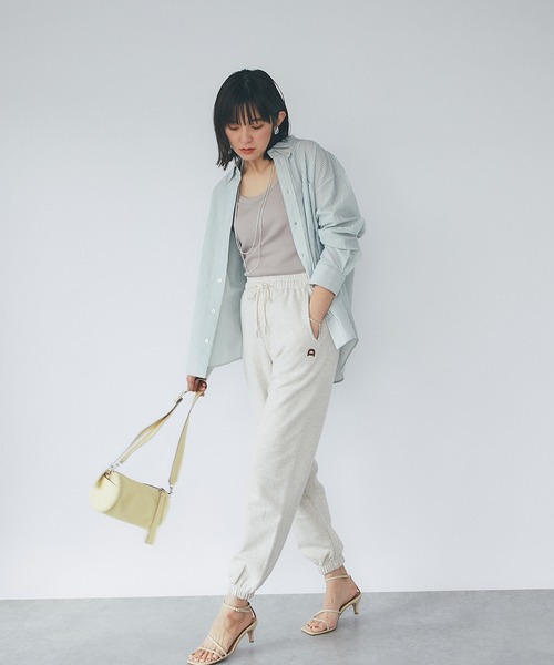 RIVE DROITE（リヴドロワ）の「テレコUネックタンク（タンクトップ・レディース・ブラック/オフホワイト/ベージュ/ブラウン・FREE）」の10枚目の写真