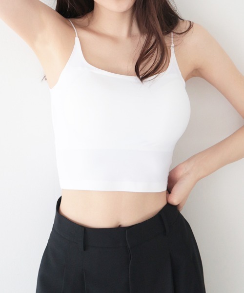AMBIENT(アンビエント)の「カップインインナーキャミソール(キャミソール・レディース・ホワイト/ブラック/ベージュ・FREE)」の2枚目の写真