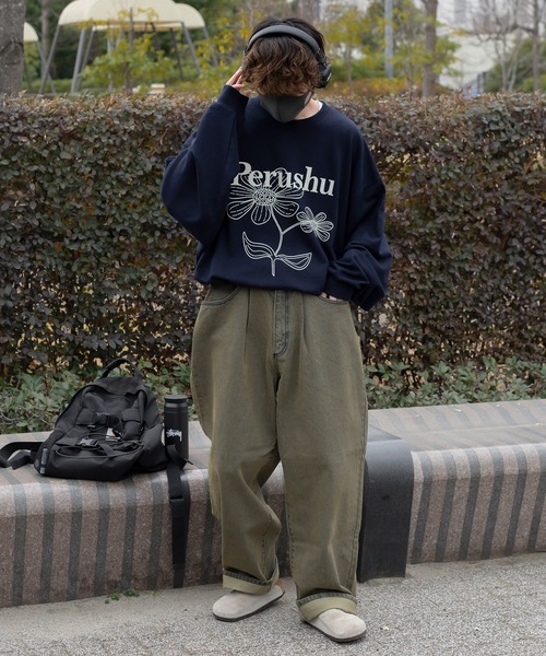 Perushu（ペルーシュ）の「ヴィンテージライクオーバーダイデニム（デニムパンツ・メンズ・ブラック/ブルー・SMALL/MEDIUM/LARGE）」の19枚目の写真