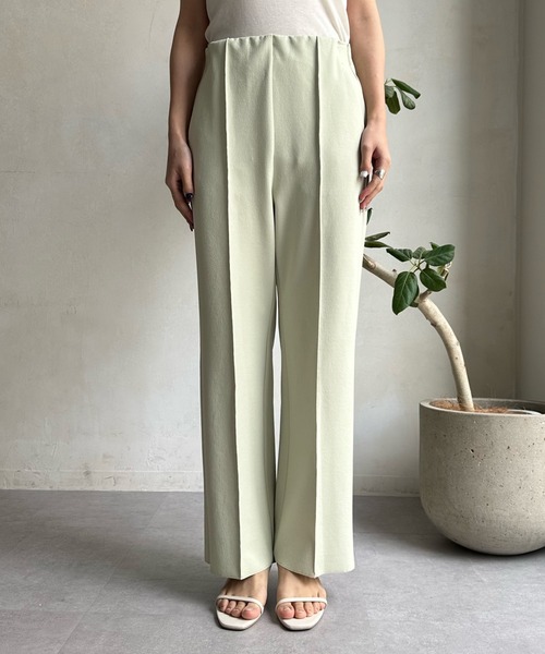 DouDou（ドゥドゥ）の「ツイルストレートパンツ（スラックス・レディース・チャコールグレー/オフホワイト/ミント/ブラック・FREE）」の17枚目の写真