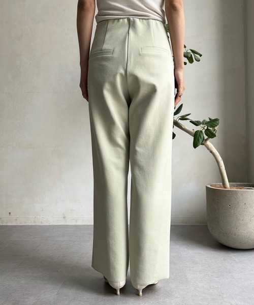 DouDou（ドゥドゥ）の「ツイルストレートパンツ（スラックス・レディース・チャコールグレー/オフホワイト/ミント/ブラック・FREE）」の21枚目の写真