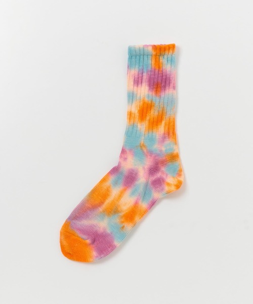 Healthknit(ヘルスニット)の「『別注』Healthknit×DOORS タイダイソックス(ソックス/靴下・メンズ・グリーン/グレー/オレンジ/イエロー・-)」の5枚目の写真