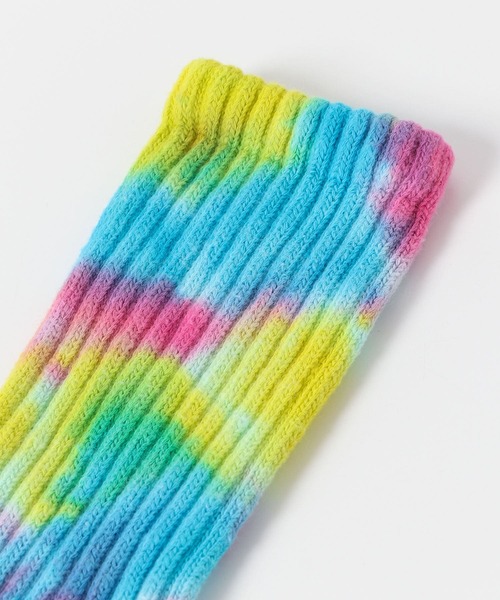 Healthknit(ヘルスニット)の「『別注』Healthknit×DOORS タイダイソックス(ソックス/靴下・メンズ・グリーン/グレー/オレンジ/イエロー・-)」の14枚目の写真