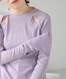 Bab | フレアスリーブラメリブトップス(Tシャツ/カットソー)