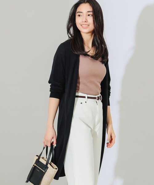 B:MING by BEAMS（ビーミングバイビームス）の「B:MING by BEAMS / ウォッシャブル ニット カーディガン（カーディガン/ボレロ・レディース・ネイビー/グレー系その他/アイボリー/ブラック・FREE）」の2枚目の写真