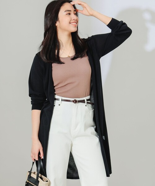 B:MING by BEAMS（ビーミングバイビームス）の「B:MING by BEAMS / ウォッシャブル ニット カーディガン（カーディガン/ボレロ・レディース・ネイビー/グレー系その他/アイボリー/ブラック・FREE）」の21枚目の写真
