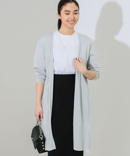 B:MING by BEAMS（ビーミングバイビームス）の「B:MING by BEAMS / ウォッシャブル ニット カーディガン（カーディガン/ボレロ・レディース・ネイビー/グレー系その他/アイボリー/ブラック・FREE）」の6枚目の写真