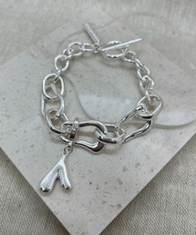 「Nothing And Others/ナッシングアンドアザーズ」Silver Reverseheart parts Bracelet