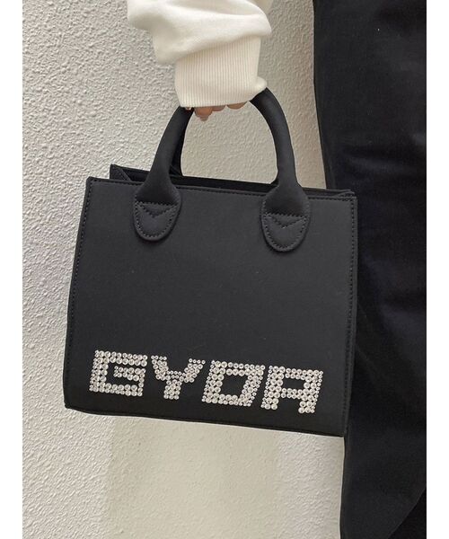 GYDA（ジェイダ）の「GYDAストーン2WAY BAG（ハンドバッグ・レディース・ブラック/オフホワイト・FREE）」の3枚目の写真
