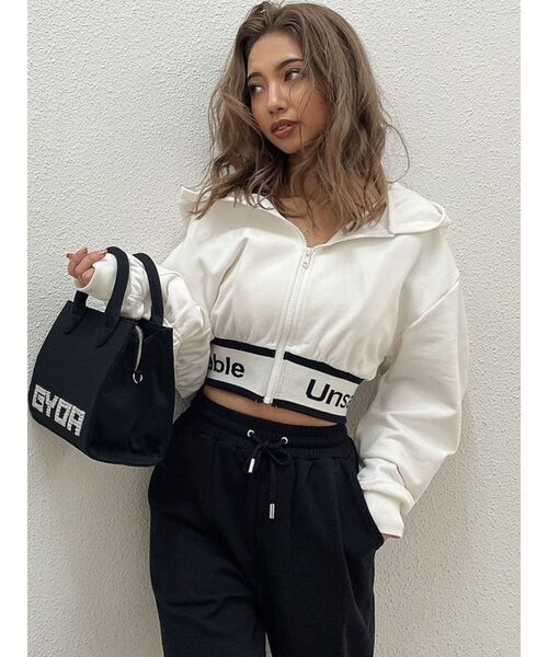 GYDA（ジェイダ）の「GYDAストーン2WAY BAG（ハンドバッグ・レディース・ブラック/オフホワイト・FREE）」の13枚目の写真