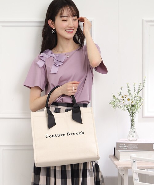 couture brooch（クチュールブローチ）の「Bigトートバッグ（トートバッグ・レディース・ライトブルー/ブラック系/ピンク系5・00）」の14枚目の写真
