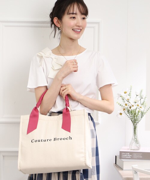 couture brooch（クチュールブローチ）の「Bigトートバッグ（トートバッグ・レディース・ライトブルー/ブラック系/ピンク系5・00）」の18枚目の写真