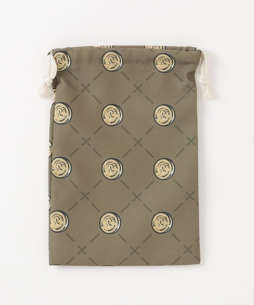 JINCL(ジンクル)の「mini drawstring bag(ハンドバッグ・メンズ・ブラウン/ナチュラル/ブルー・FREE)」の2枚目の写真