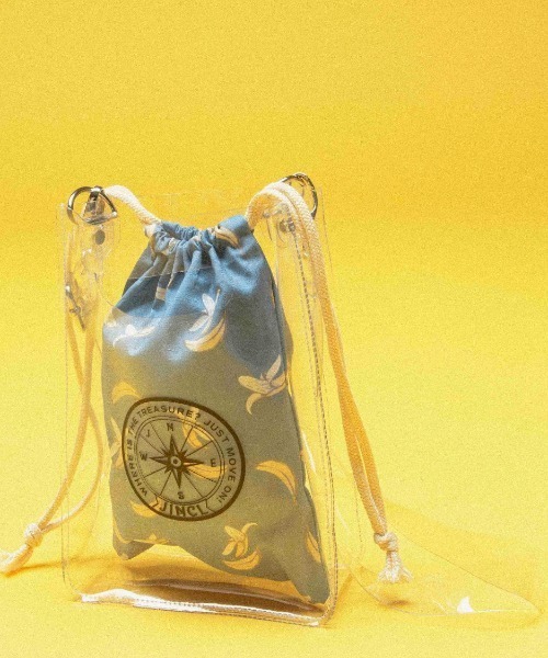 JINCL(ジンクル)の「mini drawstring bag(ハンドバッグ・メンズ・ブラウン/ナチュラル/ブルー・FREE)」の10枚目の写真