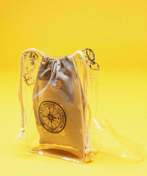 JINCL(ジンクル)の「mini drawstring bag(ハンドバッグ・メンズ・ブラウン/ナチュラル/ブルー・FREE)」の12枚目の写真