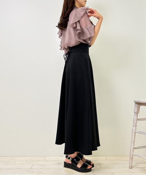 INGNI（イング）の「袖フリルラメシアー5分袖／ブラウス（シャツ/ブラウス・レディース・グレー系その他/オフホワイト/ピンク/サックスブルー・M）」の17枚目の写真