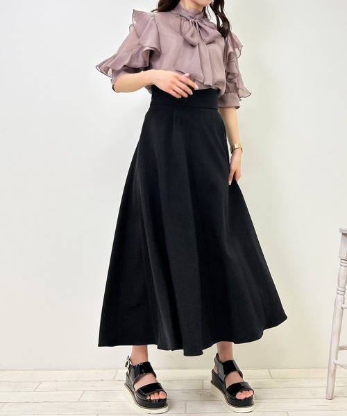 INGNI（イング）の「袖フリルラメシアー5分袖／ブラウス（シャツ/ブラウス・レディース・グレー系その他/オフホワイト/ピンク/サックスブルー・M）」の16枚目の写真