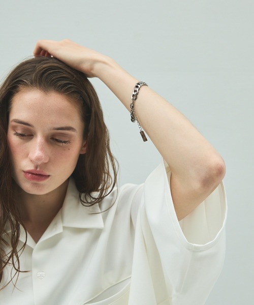 cussil（クシル）の「【cussil/クシル】アンティークシルバーチェーンロゴプレートブレスレット（ブレスレット・メンズ・ブラック系その他/アンティークシルバー・FREE）」の16枚目の写真