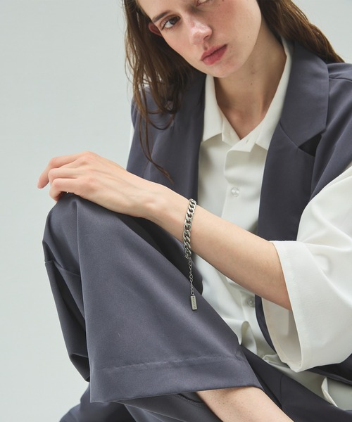 cussil（クシル）の「【cussil/クシル】アンティークシルバーチェーンロゴプレートブレスレット（ブレスレット・メンズ・ブラック系その他/アンティークシルバー・FREE）」の7枚目の写真