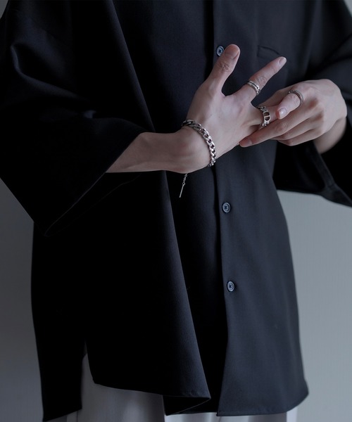 cussil（クシル）の「【cussil/クシル】アンティークシルバーチェーンロゴプレートブレスレット（ブレスレット・メンズ・ブラック系その他/アンティークシルバー・FREE）」の21枚目の写真