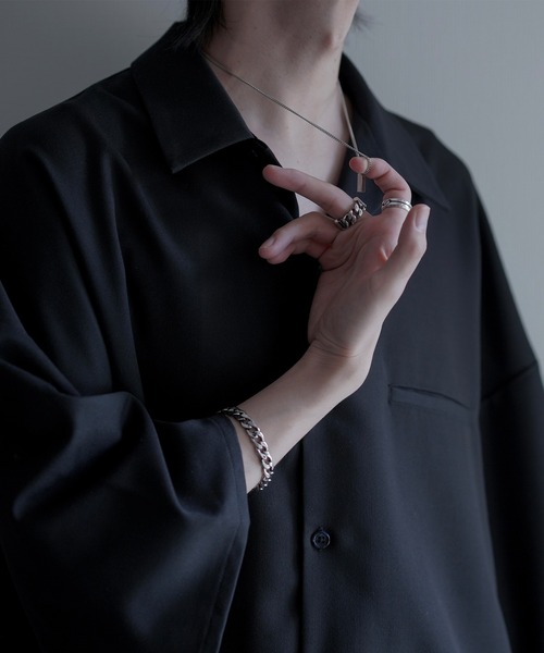 cussil（クシル）の「【cussil/クシル】アンティークシルバーチェーンロゴプレートブレスレット（ブレスレット・メンズ・ブラック系その他/アンティークシルバー・FREE）」の8枚目の写真