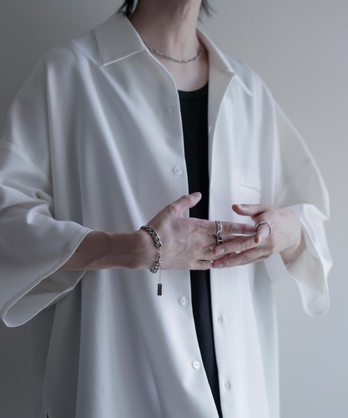 cussil（クシル）の「【cussil/クシル】アンティークシルバーチェーンロゴプレートブレスレット（ブレスレット・メンズ・ブラック系その他/アンティークシルバー・FREE）」の5枚目の写真