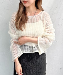 apres jour mignon | メッシュショート丈トップス【ZOZOTOWN限定アイテム】(ニット/セーター)