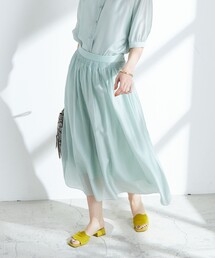NOLLEY’S | 《セットアップ対応》ソフトオーガンジーシャーリングスカート(スカート)
