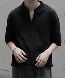CALLNE | 【CALLNE】Skipper Summer Knit Shirt/スキッパーサマーニットシャツ(ポロシャツ)