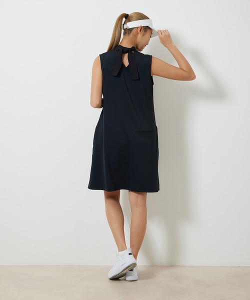 Jun & Ropé【UV】【接触冷感】タック使いリボンモックワンピース JUN&ROPE'（ジュンアンドロペ）の「【UV】【接触冷感】タック使い