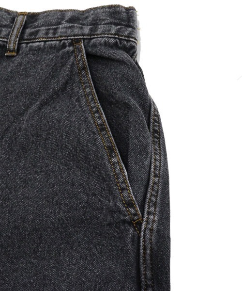 TIMELY WARNING（タイムリーワーニング）の「【Timely Warning】デニムワイドパンツ（デニムパンツ・メンズ・グレー/ブラック・M/L）」の6枚目の写真