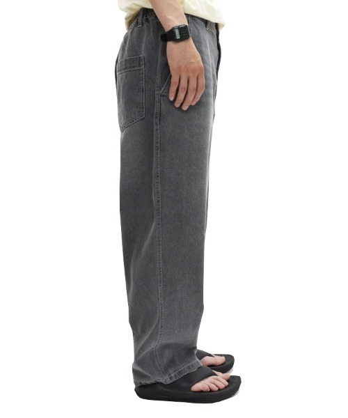TIMELY WARNING（タイムリーワーニング）の「【Timely Warning】デニムワイドパンツ（デニムパンツ・メンズ・グレー/ブラック・M/L）」の13枚目の写真