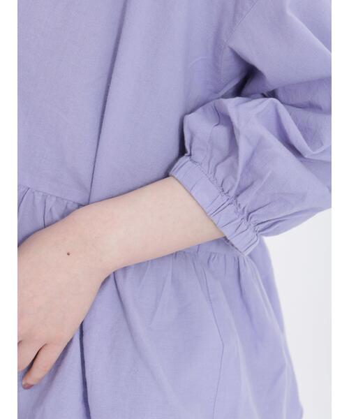 Samansa Mos2（サマンサ モスモス）の「裾スカラップギャザースキッパーブラウス（シャツ/ブラウス・レディース・ブラウン/オフホワイト/パープル/ブラック・F）」の12枚目の写真