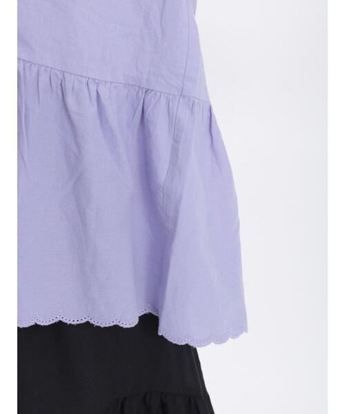 Samansa Mos2（サマンサ モスモス）の「裾スカラップギャザースキッパーブラウス（シャツ/ブラウス・レディース・ブラウン/オフホワイト/パープル/ブラック・F）」の13枚目の写真