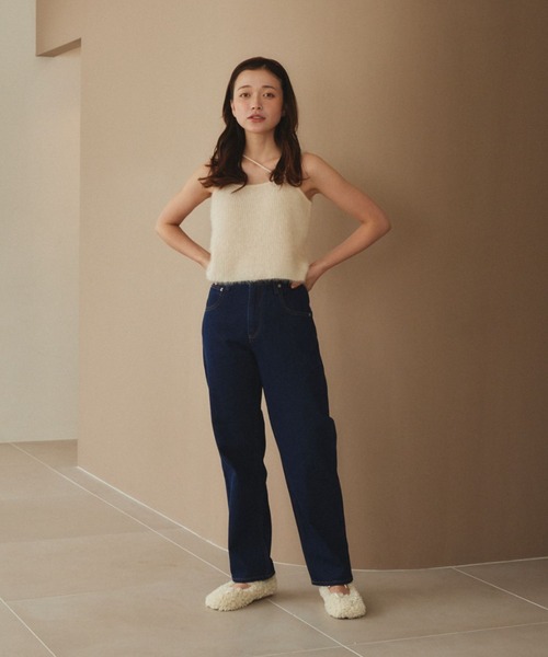pomiii(ポミー)の「ふわふわニットキャミ(キャミソール・レディース・アイボリー/ピンク・FREE)」の12枚目の写真