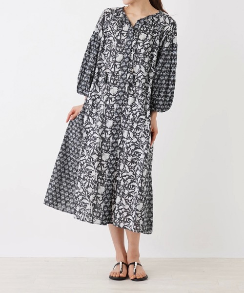 Brahmin（ブラーミン）の「【BRAHMIN】フラワープリントワンピース（ワンピース・レディース・ブラック・2）」の5枚目の写真