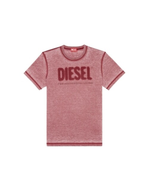 Tシャツ・カットソー DIESEL SS25 (A19219 0BJBI33S) DIESEL ディーゼル SS25 T-UNCUTIES-SHORT-Q1 / PNK - NUBIAN