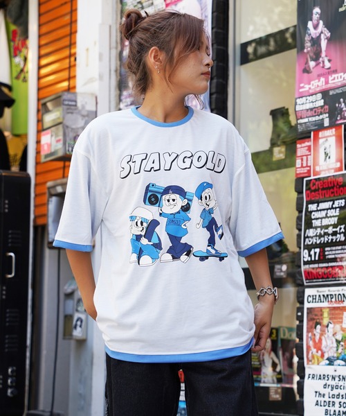 STAY GOLD（ステイゴールド）の「【STAYGOLD】リバーシブル Tシャツ / Reversible T-shirt（Tシャツ/カットソー・メンズ・チャコール/グリーン/イエロー/ブルー・FREE）」の16枚目の写真