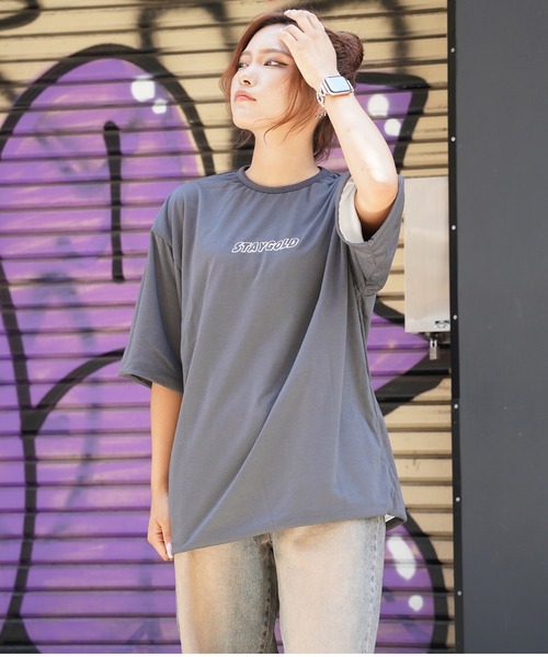 STAY GOLD（ステイゴールド）の「【STAYGOLD】リバーシブル Tシャツ / Reversible T-shirt（Tシャツ/カットソー・メンズ・チャコール/グリーン/イエロー/ブルー・FREE）」の7枚目の写真