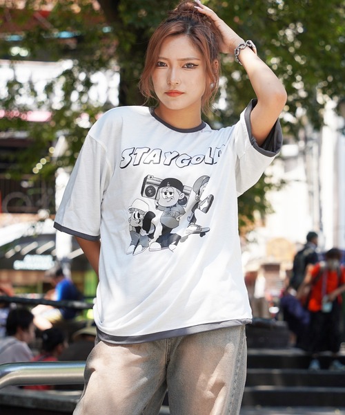 STAY GOLD（ステイゴールド）の「【STAYGOLD】リバーシブル Tシャツ / Reversible T-shirt（Tシャツ/カットソー・メンズ・チャコール/グリーン/イエロー/ブルー・FREE）」の20枚目の写真
