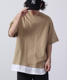 フェイクレイヤードTシャツ 半袖