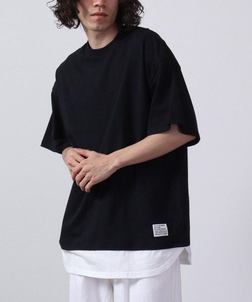 FUNALIVE(ファンアライブ)の「フェイクレイヤードTシャツ 半袖(Tシャツ/カットソー・メンズ・チャコール/ネイビー/ベージュ/グリーン/ブラック/杢グレー・M/L/XL)」の8枚目の写真