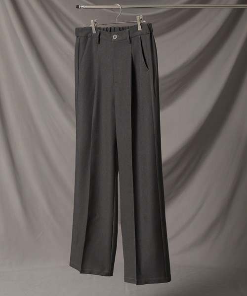 welise（ウェライズ）の「【welise/ウェライズ】センタープレス 1タック ワイドストレートスラックス【セットアップ対応】（スラックス・メンズ・ダークブラウン/ブラック/オフホワイト/チャコールグレー・L/S/M）」の9枚目の写真