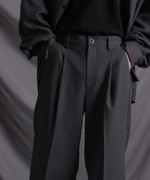 welise（ウェライズ）の「【welise/ウェライズ】センタープレス 1タック ワイドストレートスラックス【セットアップ対応】（スラックス・メンズ・ダークブラウン/ブラック/オフホワイト/チャコールグレー・L/S/M）」の18枚目の写真