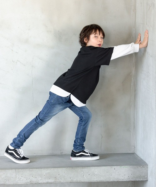 GLOBAL WORK(グローバルワーク)の「イージーDRYワッフルレイヤー/907688(Tシャツ/カットソー・キッズ・ライトグレー/ブラック/グリーン/ブルー・110cm/100cm/120cm/130cm/140cm/150cm/160cm)」の12枚目の写真