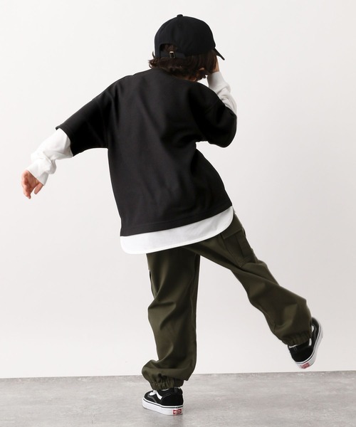 GLOBAL WORK(グローバルワーク)の「イージーDRYワッフルレイヤー/907688(Tシャツ/カットソー・キッズ・ライトグレー/ブラック/グリーン/ブルー・110cm/100cm/120cm/130cm/140cm/150cm/160cm)」の13枚目の写真
