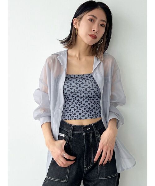 EMODA(エモダ)の「ボックスキャミ(Tシャツ/カットソー・レディース・その他/その他1/ホワイト/ブラック・FREE)」の14枚目の写真