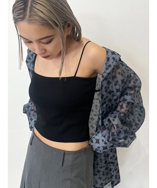 EMODA(エモダ)の「ボックスキャミ(Tシャツ/カットソー・レディース・その他/その他1/ホワイト/ブラック・FREE)」の10枚目の写真