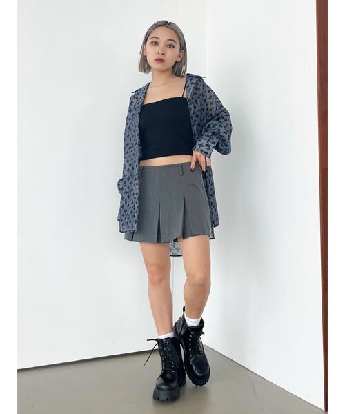 EMODA(エモダ)の「ボックスキャミ(Tシャツ/カットソー・レディース・その他/その他1/ホワイト/ブラック・FREE)」の9枚目の写真