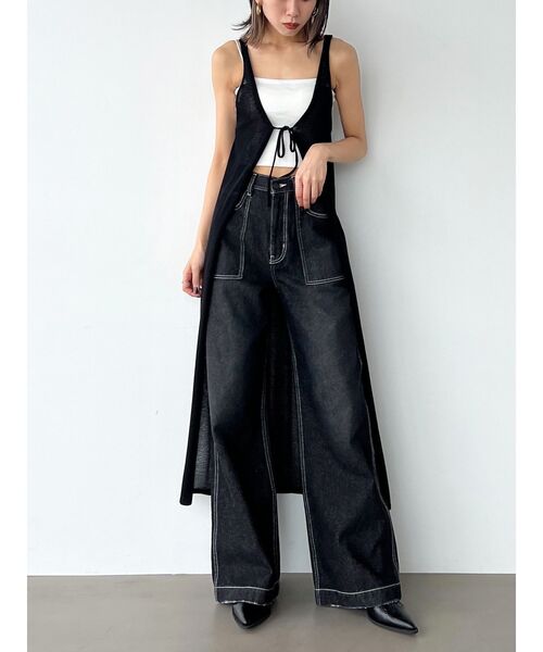 EMODA(エモダ)の「ボックスキャミ(Tシャツ/カットソー・レディース・その他/その他1/ホワイト/ブラック・FREE)」の15枚目の写真